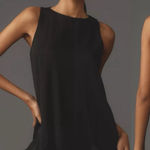 Mac Duggal Anthropologie x  Sleeveless Ruffle Flare Black Mini Dress Photo 0