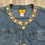 Ruby Rd  Jean Jacket with Shell Embellishment, Size 12 Photo 1