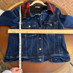 Faherty‎ Andie Denim Jacket Red Plaid Shearling Sherpa Lined size large Gorpcore Blue Photo 7