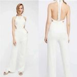 Free People  Beach Ribbed Racerback Cutout Gotta‎ Go Jumpsuit White Size Large Photo 1
