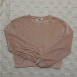 Double Zero  Baby Pink Velour Top Oversized Loungewear Sweatshirt - Medium Photo 0
