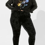 Torrid  0 Black Ankle Crush‎ Velvet Leggings with Pockets Size Large 12 Photo 0