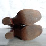 Red Or Dead Brown Tall Knee High Heeled Brown Leather Boots 39 Cobbled Together Size 8 Photo 14