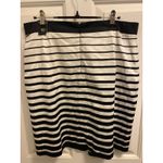 Brand New Amanda + Chelsea Women's Size 10 Black White Striped Skirt Lined Photo 1