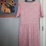 Lands' End  Pink and White Floral Print Fit & Flare Pocket Dress Photo 13