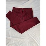 st. john's bay ​ 8P Petite Burgundy Skinny Leg Stretch Denim Jeans Pants Wine Red Photo 3