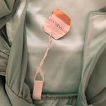 Pinkblush NWT Light Olive Chiffon Cold Shoulder Maternity Evening Gown Photo 8