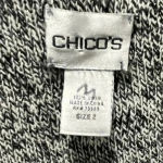 Chicos Women’s Gray Black Speckled 100% Linen Casual Pull Over Hoody 2 Photo 2