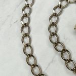 Gold Tone Faux Pearl Charm Chain Link Belt Photo 4