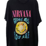 Nirvana  Graphic T-Shirt Black Crewneck Short Sleeve Size XL Photo 0