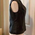 Christina Boy Meets Girl Black Veganleather Zipper Sleeveless Vest Size Small Black Photo 5