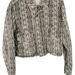 BLANK NYC snakeskin cropped jacket lightweight zipper front size medium Photo 1