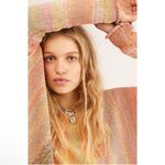 Free People Radiate Striped Pullover Fringed NWT Confetti Combo Sweater Size M Photo 2