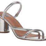 DV by Dolce Vit Dolce Vita Myla strapy slip on block heel silver sandals women Size 5 Photo 0