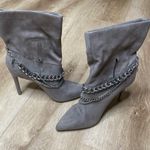 INC International Concepts Women's Taupe Stiletto Reanna Chain Dress Boots sz 5 Photo 2