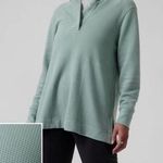 Athleta Women's Small (Oversized) Coaster luxe waffle hoodie teal MSRP $119 Photo 0