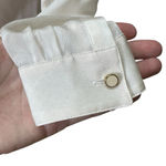 Robert Graham NWT 100% Silk Ivory Long Sleeve Button Down Shirt Blouse XS Lexi Photo 4