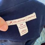 JM Collection Dark Blue Vest Quilted Plus Size Photo 3