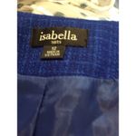 Vintage Isabella Skirt Suit Jacket Size 12 Career Church Blue Pencil Lined Photo 2