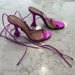 Schutz Arceli Metallic Magenta & Orange Strappy Open Toe Heels Size 8 Photo 0