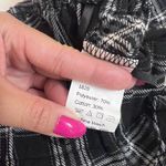 SheIn Black & White Plaid Paperbag Waist Cotton Wide Leg Shorts Size Medium Photo 3