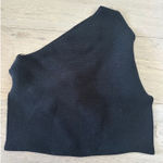 Forever 21 Black One Shoulder Bow Tie Back Tank Top Size Small Photo 0