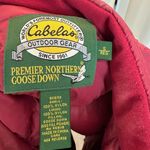 Cabela's Cabela’s‎ Premier Northern Goosedown 650 Red Puffer Vest Women’s Small Photo 2