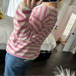 Rae Feather Women’s Small Pink White Cashmere Sweater Photo 2