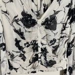 Free People  Floral Long Sleeve Ruched Blouse Photo 2