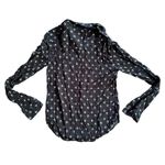 Urban Outfitters Finley Printed Button-Down Shirt Black Size Medium Photo 4