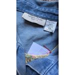Vintage Lemon Grass Denim Floral Embroidered Shirt Chic Cottage Size PM Blue Size M Photo 10