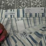 Loft NWT Fresh Cut High Rise Kick Crop Jeans in Stripe 590285 Blue/White 29/8 Photo 3