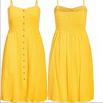 City Chic Yellow Sleeveless Scallop Button MIDI Dress Plus Size XSmall NWT Photo 5