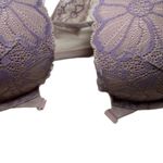 Victoria's Secret Victoria’s Secret Purple Lace Floral Racer Back Front Clasp Push-up Padded 34DD Photo 3