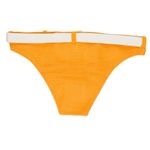 Solid & Striped NWT Rachel Bikini Bottom Belted White Contrast Mod Marigold Gold Photo 3