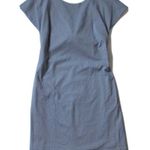 Theory NWT Andrizza W in Blue & White Striped Seersucker Twist Back Dress 8 Photo 5