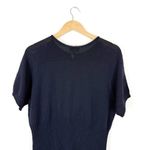 St John Sport Midi Length Dress Santana Knit Wool Blend Blue Size XL Photo 2