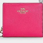 Coach hot pink  Snap Wallet In Signature Canvas Photo 0