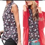 CAbi Plaza Fiesta Floral Sleeveless Button Down Top Blouse Size Small Photo 1