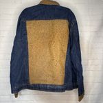 Coldwater Creek 3X Denim Jacket Blue Gold Paisley Faux Leather Trim Western Boho Photo 9