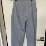 CeCe  Gray Pinstriped Women’s Pants Photo 5
