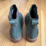 Toms Olive Green Suede Pull on Chelsea Ankle Booties Size 7 Photo 4