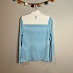 Foot Joy blue and white striped half zip golf athletic pullover Photo 3