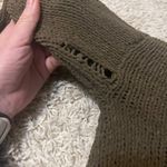 Aerie  army green knit pullover sweater size xsmall Photo 4