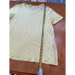 Chico's Tee Shirt Short Sleeve Neon Yellow V Neck Stretch Side Slits, Size M Photo 7