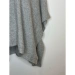 Francesca's Alya Poncho Sweater Hoodie Gray Lace Up front size SM/Med Photo 1