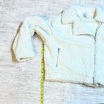 Urban Outfitters Women Large White Clara Teddy Coat Jacket Faux Sherpa Moto Prep Photo 4