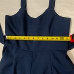 Forever 21 Contemporary Blue Wide Leg Jumpsuit Cut Out Tie Back Size S Photo 4