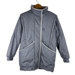 Sasson Collection Vintage Women's M Light Blue Gray Puffer‎ Coat Toggle Buttons Size M Photo 0