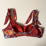 Modcloth Red Floral Tie Strap Swim Suit Top EUC Size XL Photo 9
